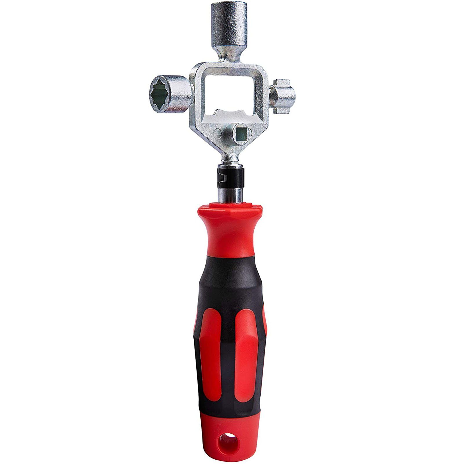 ECI Tools Schaltschrankschlüssel Schaltschrankschlüssel mit 1/4 Zoll Bithalter Griff rot, schwarz, (1 Stück)