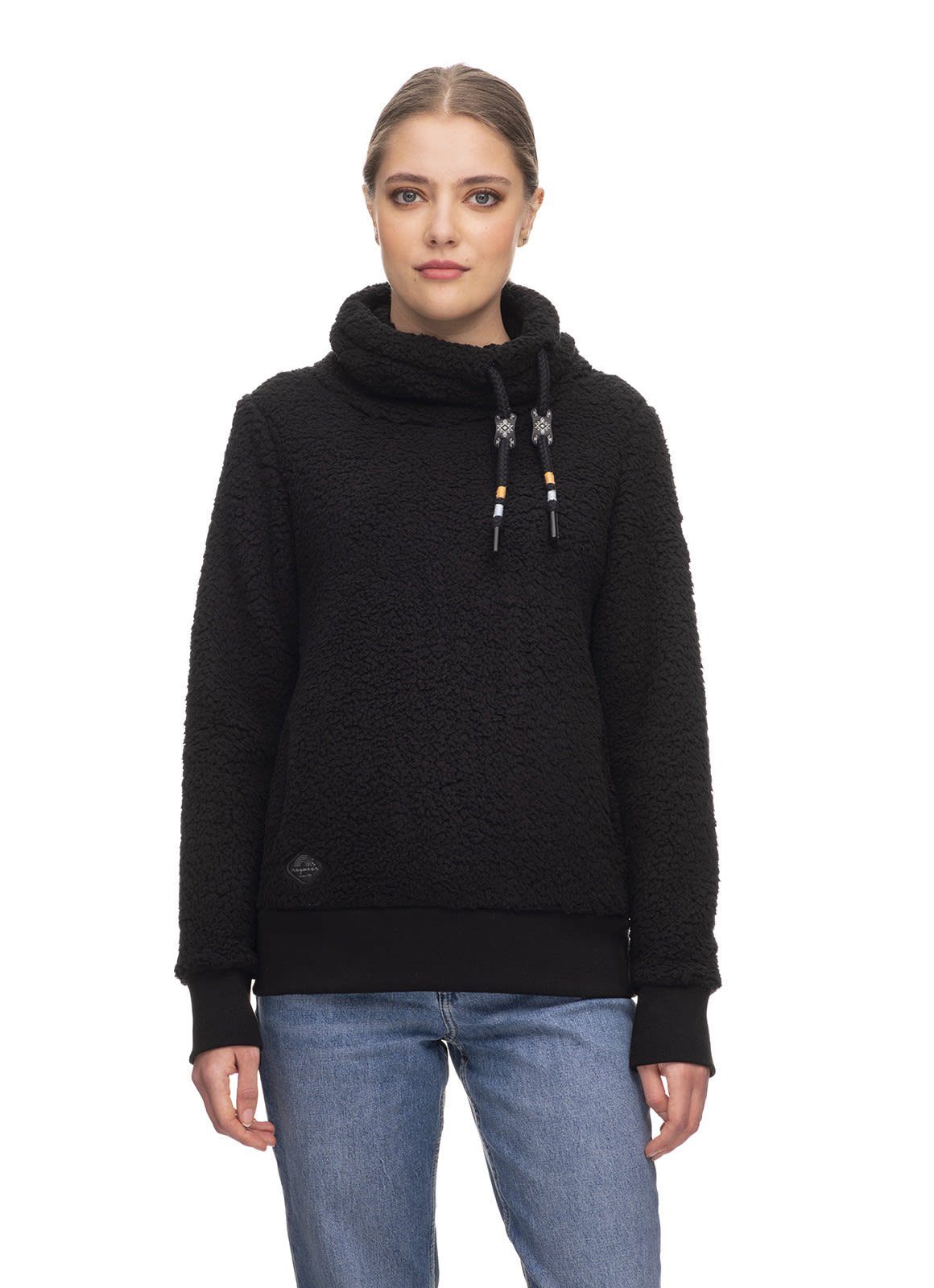 Ragwear Fleecepullover Ragwear W Menny Damen Sweater Black | Fleecepullover