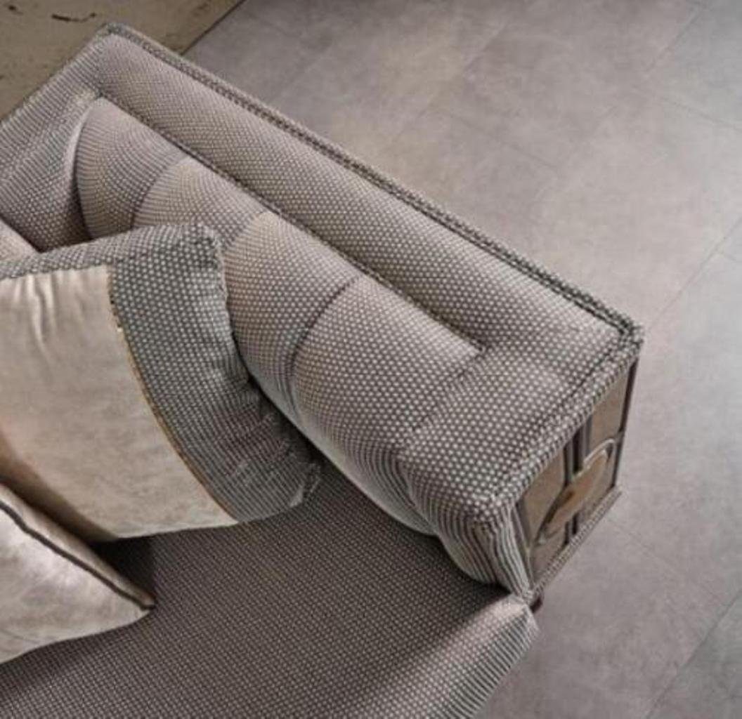 JVmoebel Wohnzimmer-Set Moderne Couchgarnitur Garnitur Sofa Dreisitzer Made Grau 3-Sitzer+ 4tlg, 1-Sitzer Stoff 2x Sessel Couchtisch), Europa ohne 2x (4-St., in
