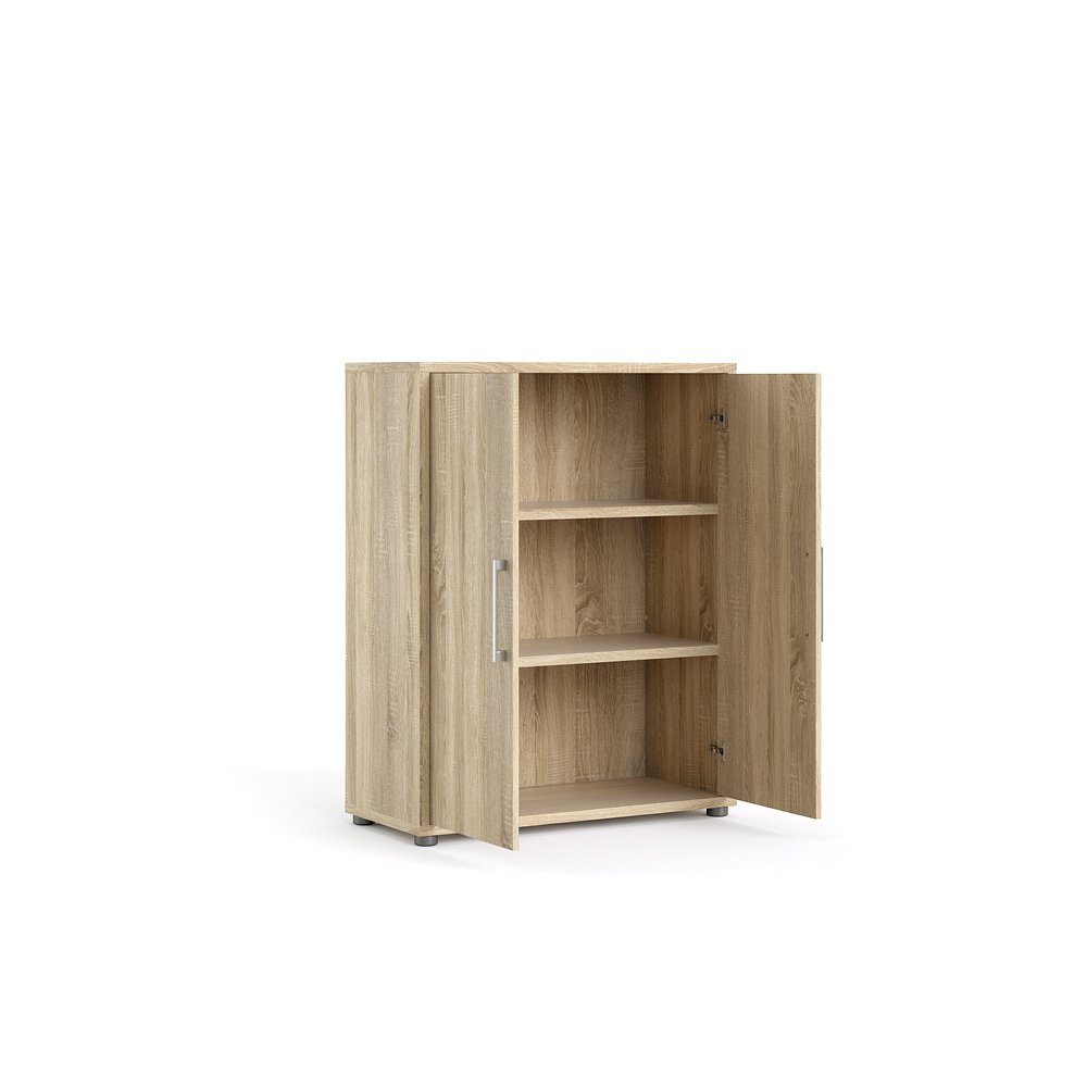 ebuy24 Regal Prisme Büro Aufbewahrung 2 Türen. Eiche Dekor., 1-tlg.