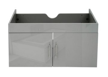 MCW Waschbeckenunterschrank MCW-D16-WUS (1-St) Hochglanz-Optik, 2 Türen, Einlegeboden in 3 Höhen montierbar