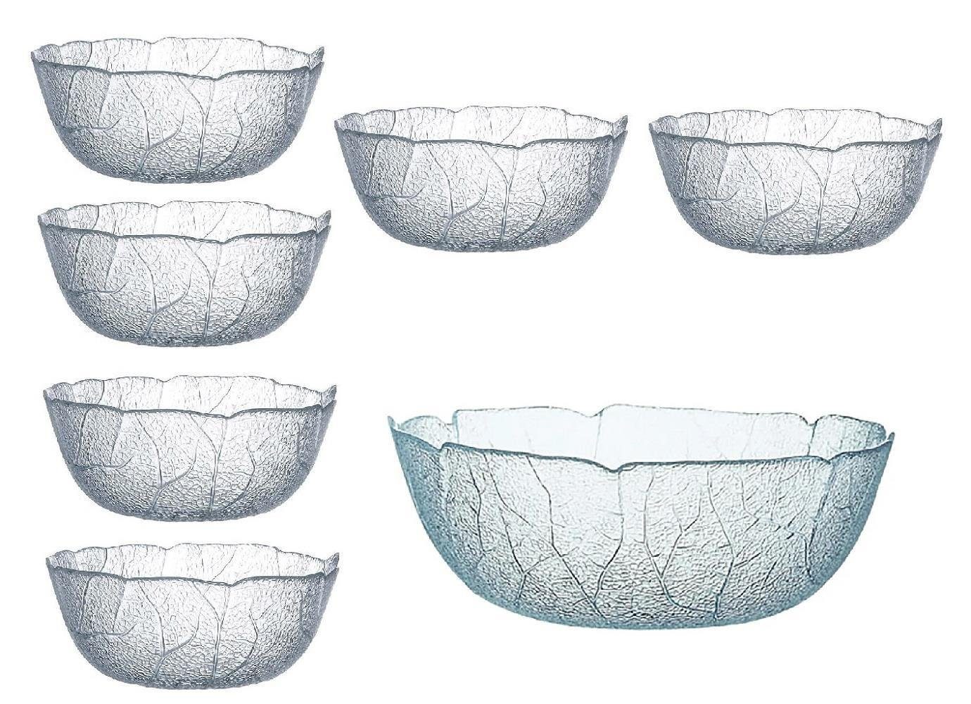 Luminarc Schüssel Luminarc Aspen Schüssel 23 cm+ Schalen 12 cm Set 7 tlg, Glas, (Spar-Set)