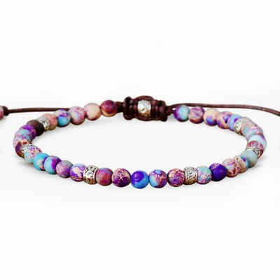 Alster Herz Armband Tibet-Energiearmband, feines Damen Armband, Yoga, Jaspis, J0462 (1-tlg), Naturschmuck