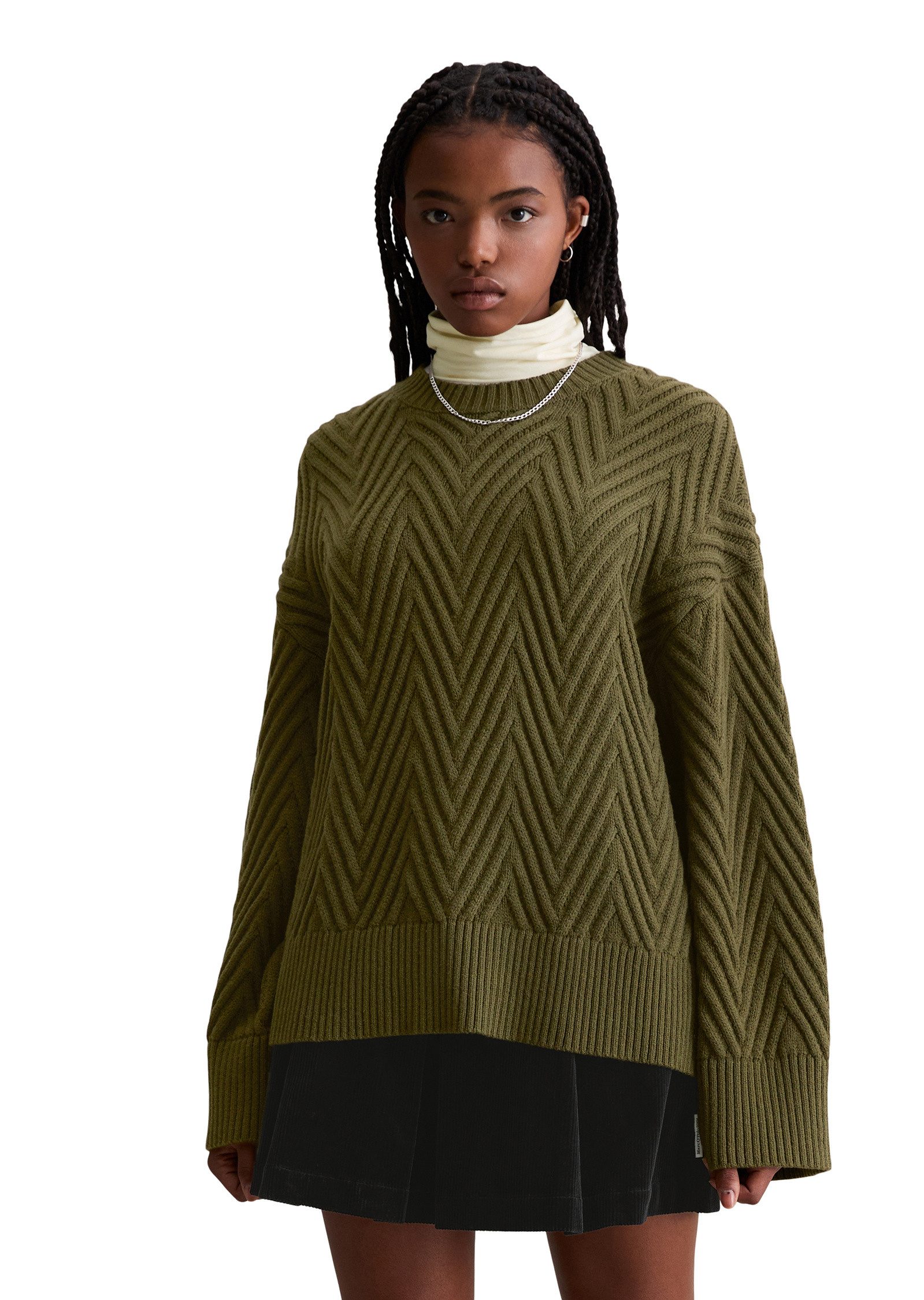 Marc O'Polo DENIM Rundhalspullover aus weichem Schurwolle-Mix günstig online kaufen