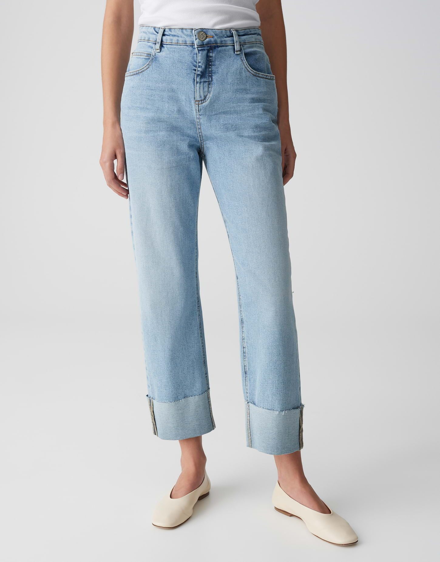 OPUS Boyfriend-Jeans LANI TURN UP Mid Rise aus Spanish Cotton Mix