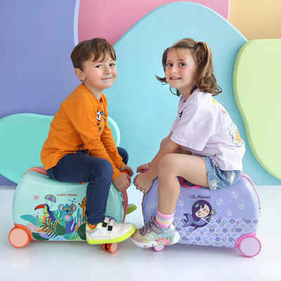 MILK&MOO Handgepäck-Trolley MILK&MOO Befahrbarer Kinderkoffer Jungle Friends