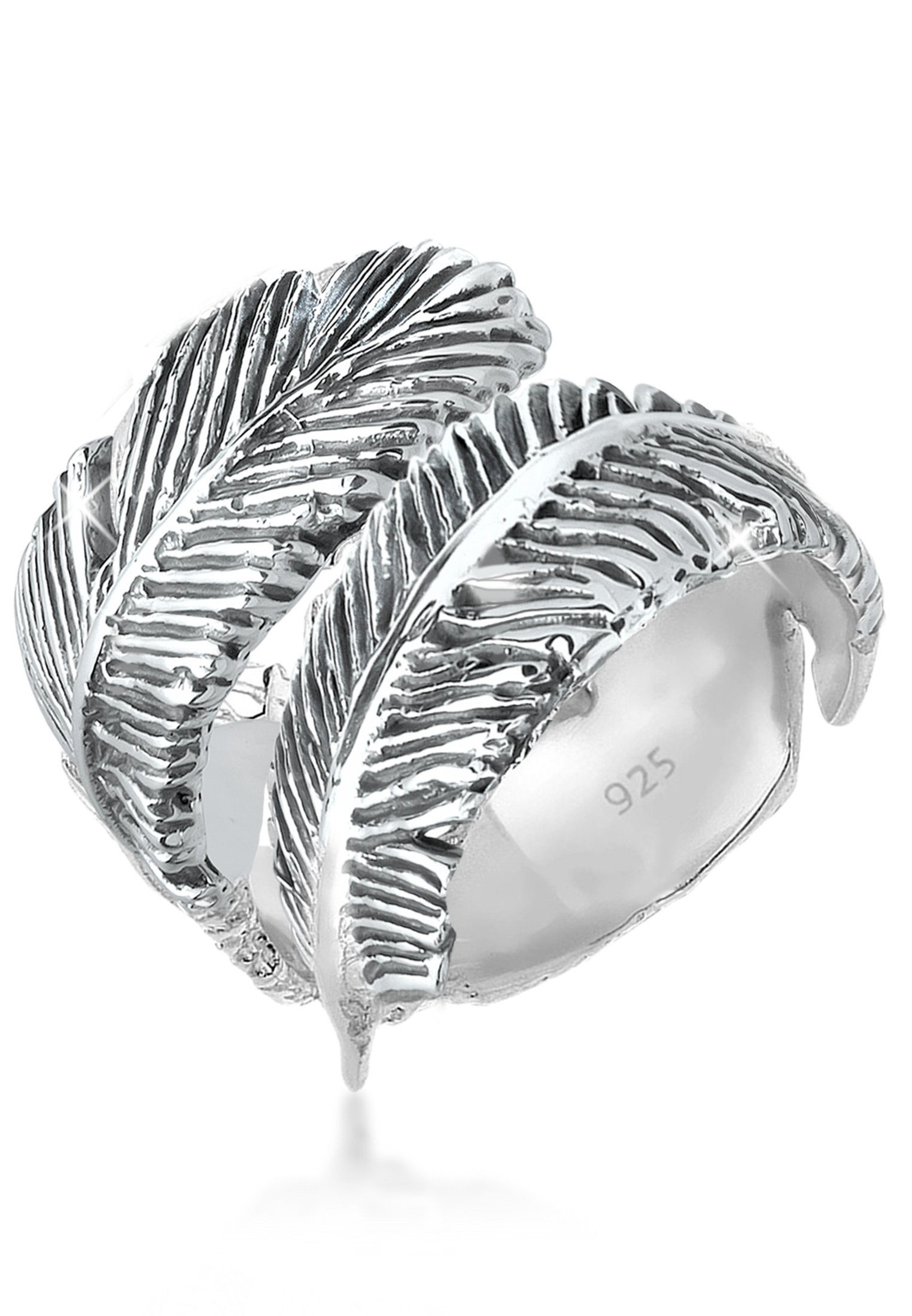 Elli Fingerring Offen mit Feder Design günstig online kaufen