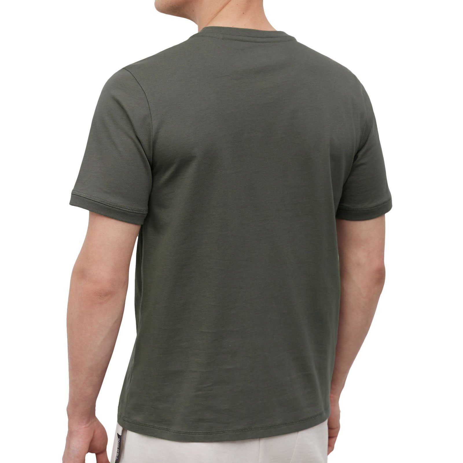Marc O'Polo T-Shirt Shirt Crew-Neck Aufdruck O'Polo 207 mit Marc großem graphit