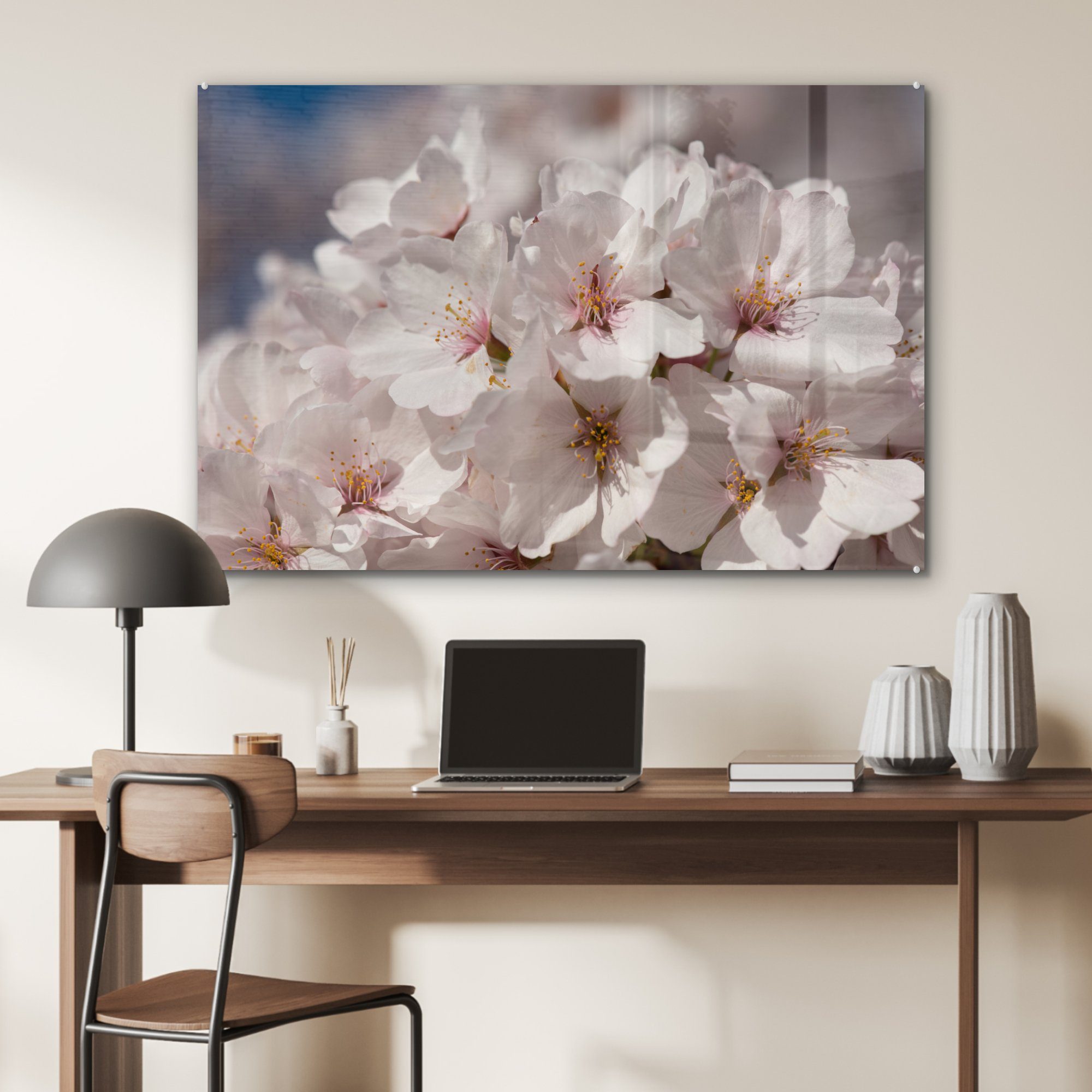 Sonne - Schlafzimmer (1 & - Acrylglasbilder Acrylglasbild St), Wohnzimmer Blumen Blüte, MuchoWow