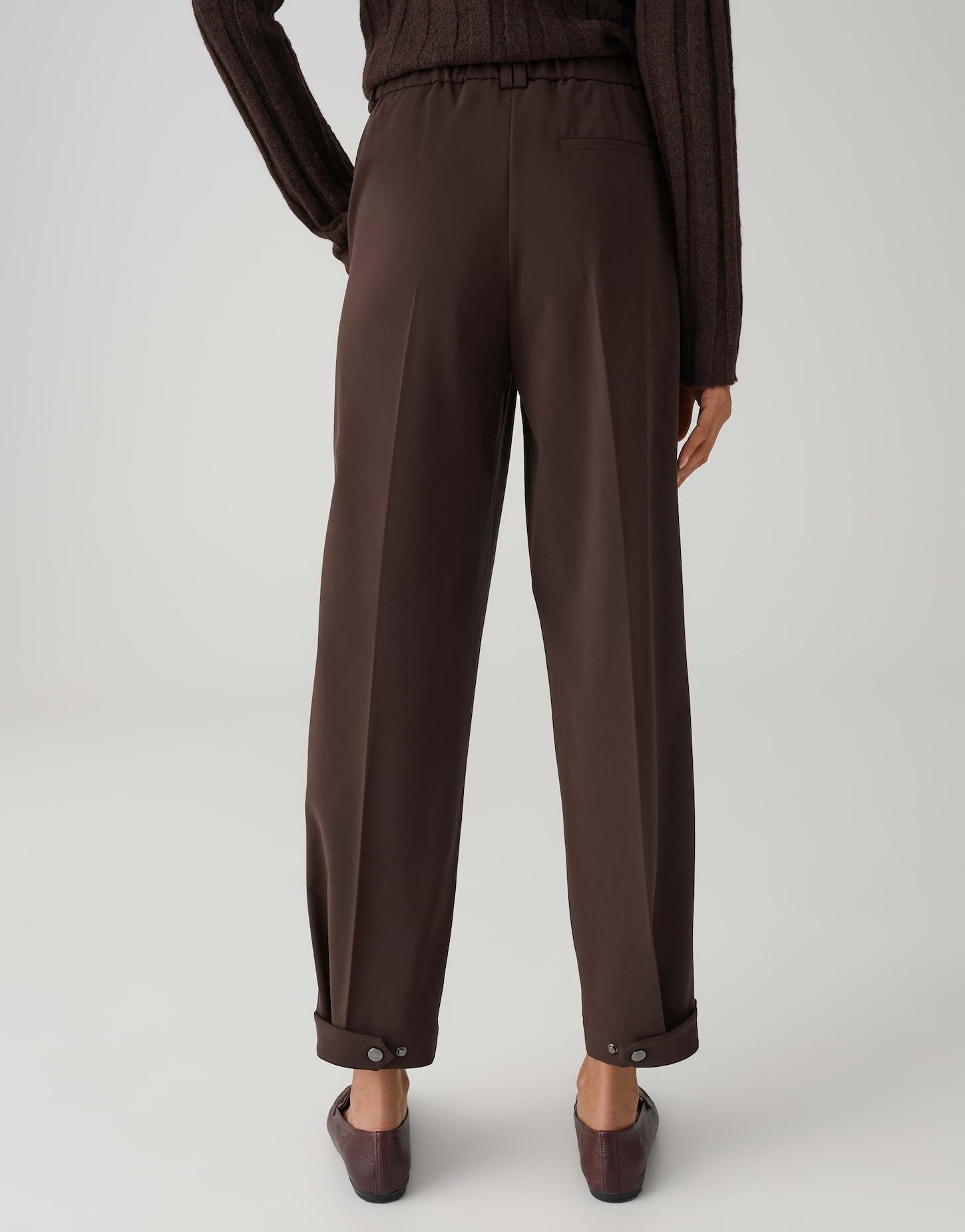 OPUS Stoffhose Maiga lively mit weitenverstellbaren Saum ovales Bein, weicher Griff, fließender Fall, Taschen