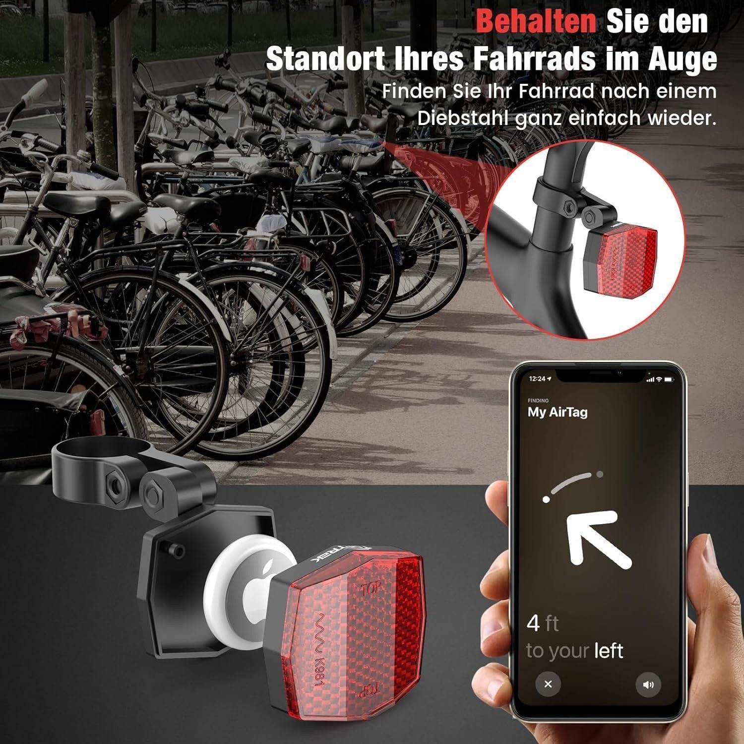 LuxusKollektion Fahrradreflektor Airtag Fahrrad Versteck Reflektoren Hinten StVZO Zertifiziert