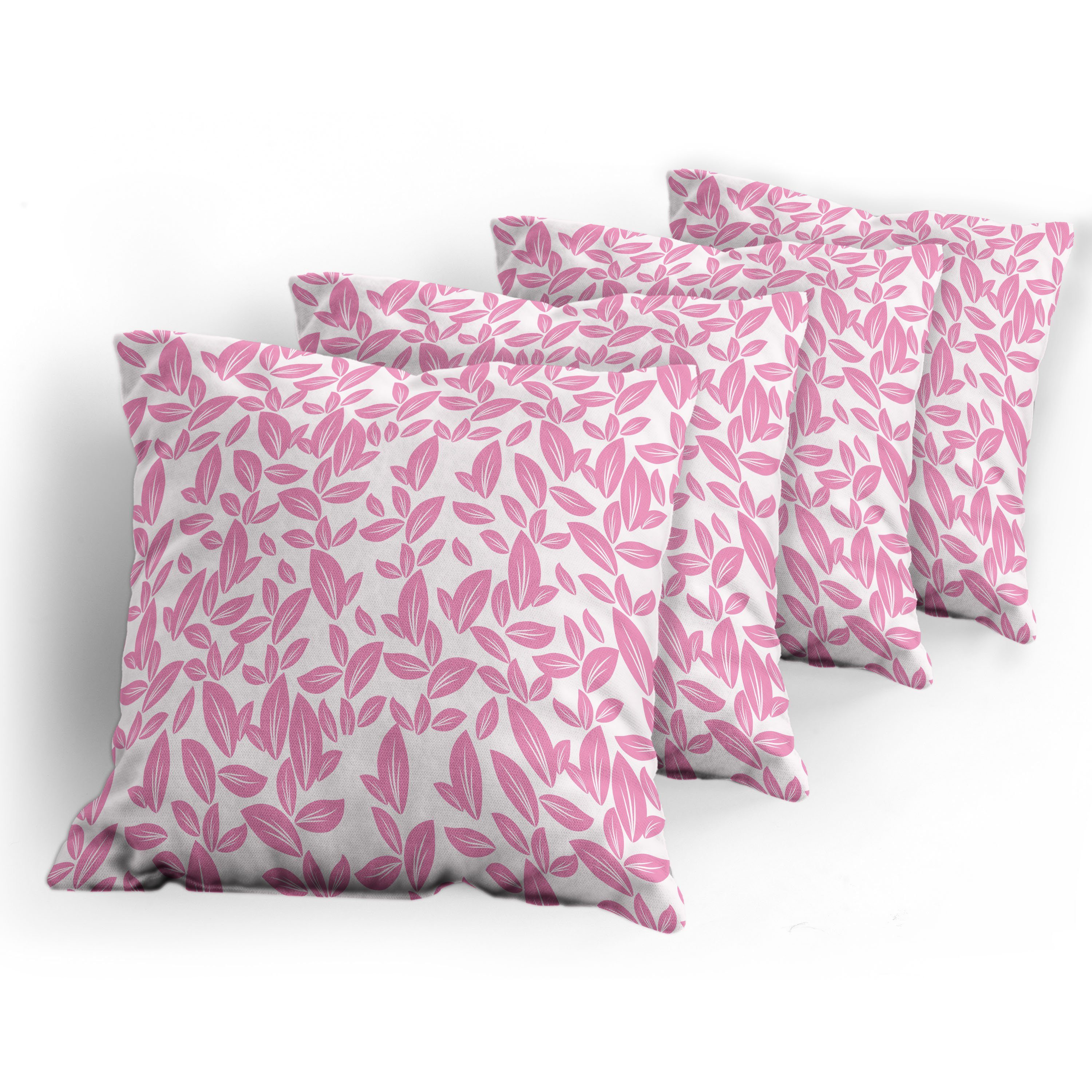 Kissenbezüge Modern Accent Doppelseitiger Big Blume Pink Abakuhaus Digitaldruck, Petals (4 Stück)