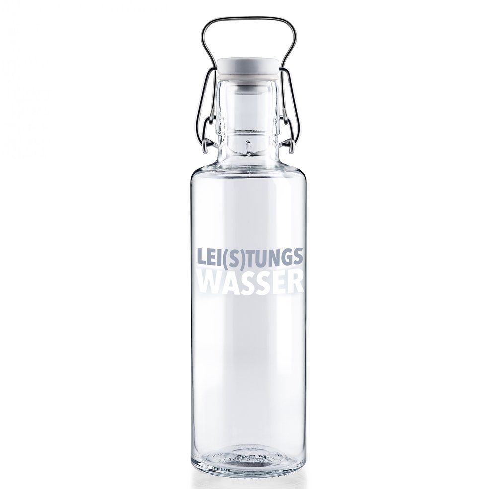 soulbottles Trinkflasche 0,6l Glastrinkflasche - Lei(s)tungswasser