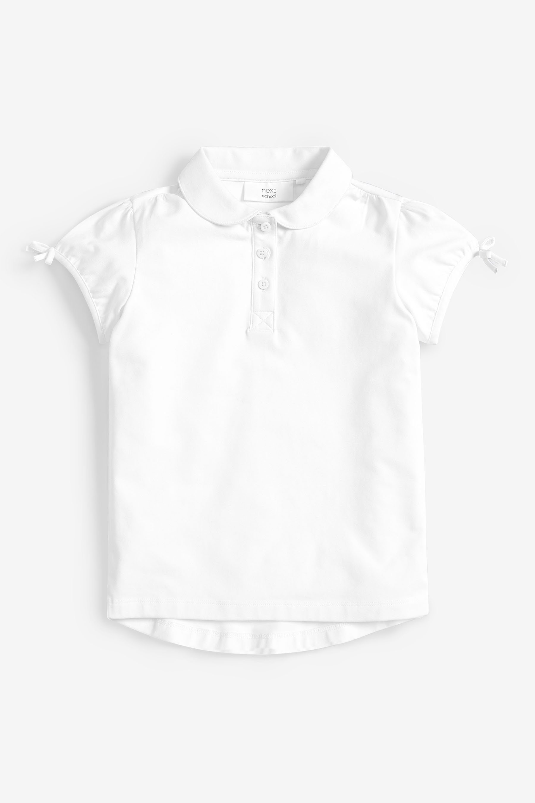 Next Langarm-Poloshirt Polohemd am Ärmel mit Schleife (1-tlg)