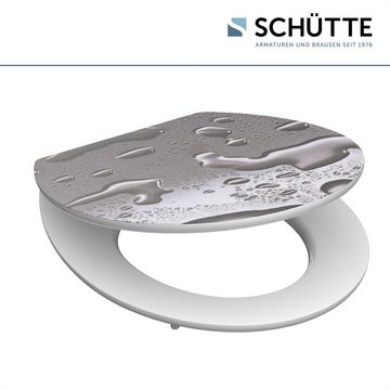 Schütte WC-Sitz Grey Steel, High Gloss mit MDF Holzkern, mit Absenkautomatik