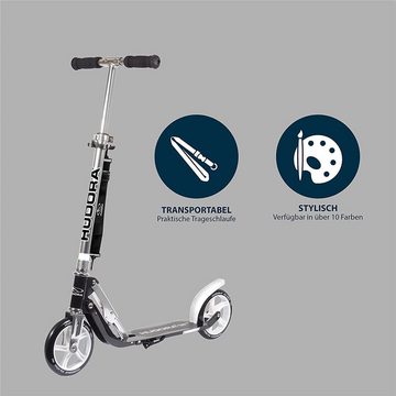 Hudora Scooter BigWheel 180, Schwarz, klappbar, höhenverstellbar