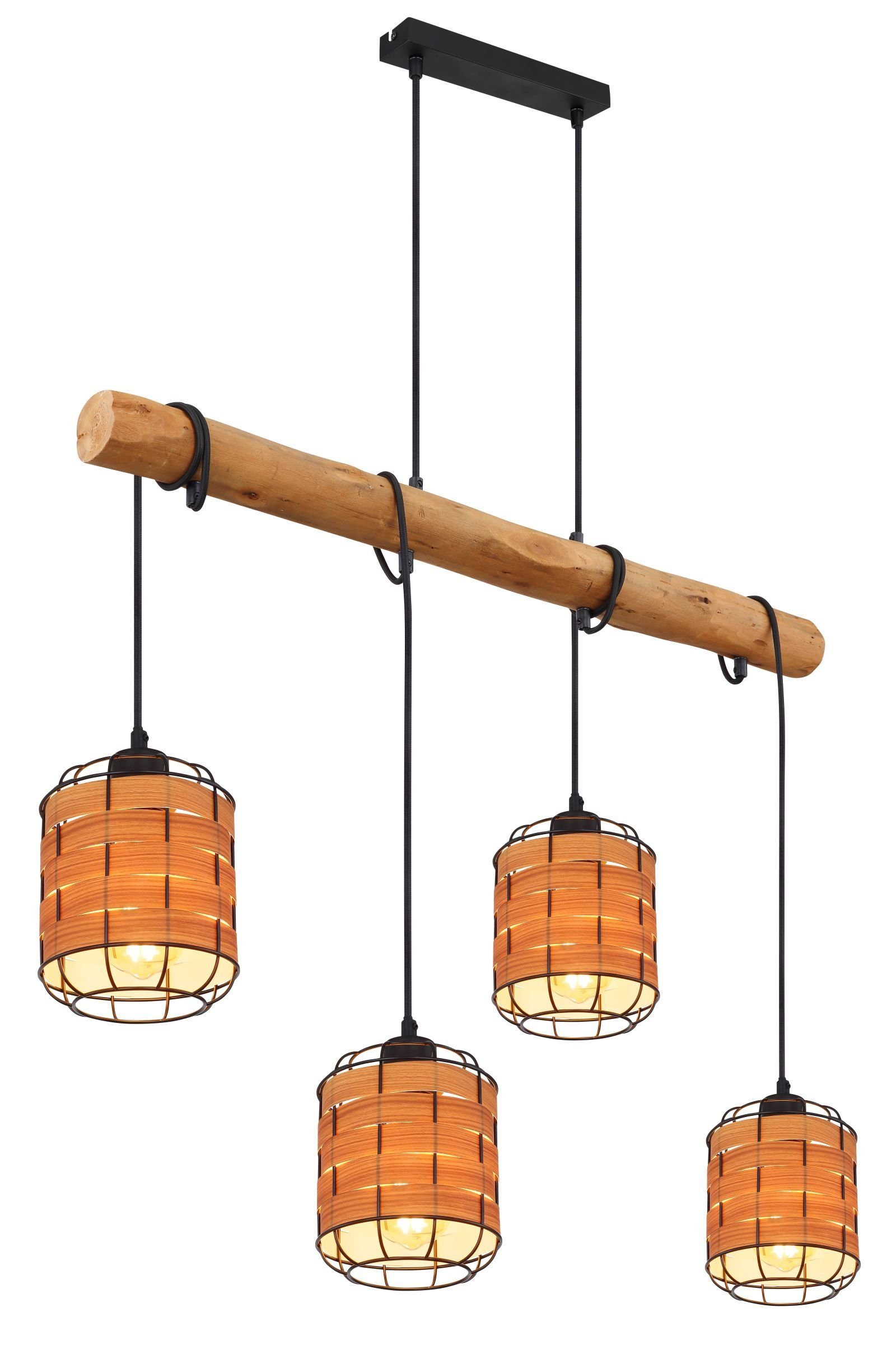 Pendelleuchte Holz Optik Hängeleuchte Globo GLOBO Hängelampe Esszimmer Hängeleuchte