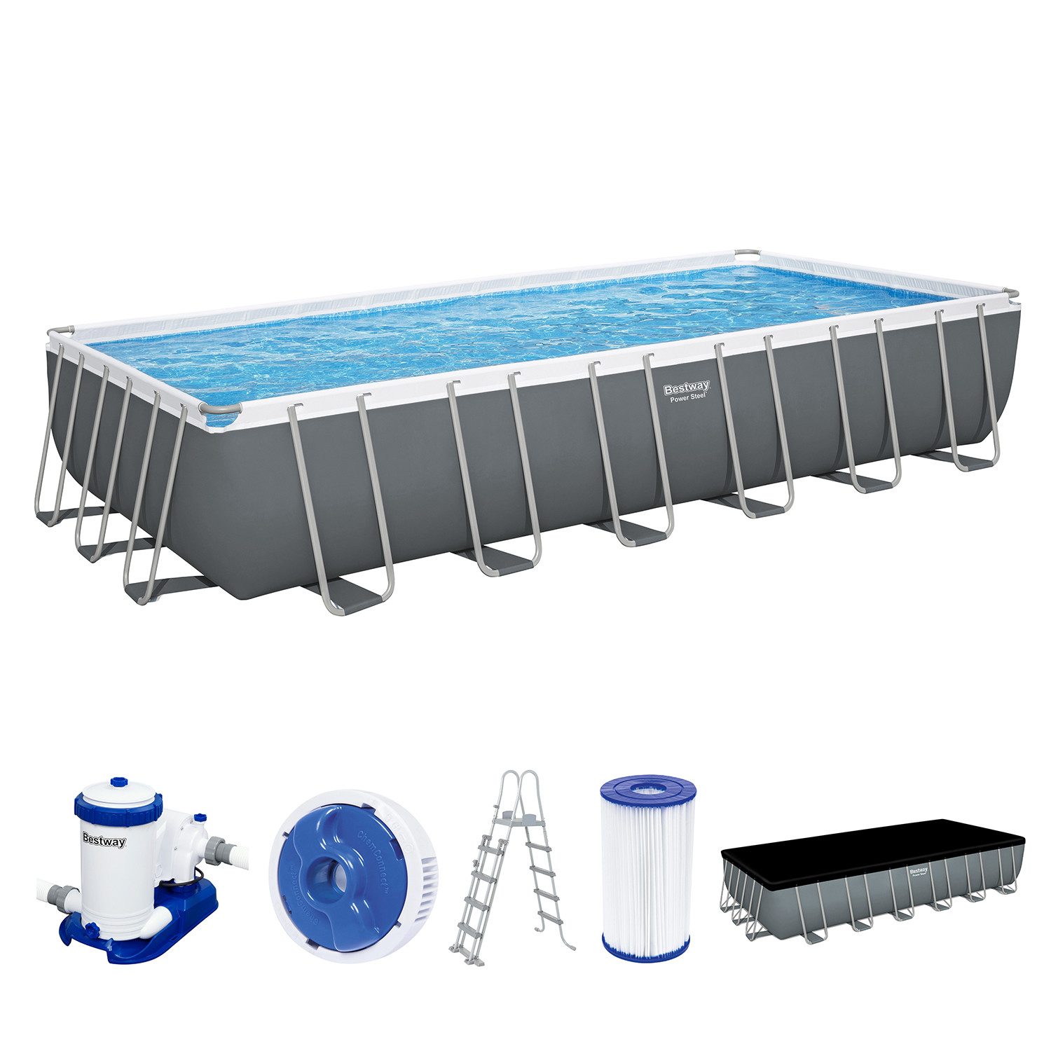 Framepool Power Steel™ Frame Pool Komplett-Set mit Filterpumpe 732 x 366 x 132