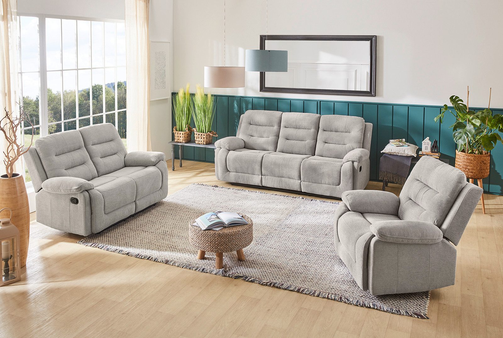 Jockenhöfer Gruppe 3-Sitzer Sylt, B: 220 cm, mit Relaxfunktion und Liegefunktion, Federkern-Polsterung – Bild 5 von 5