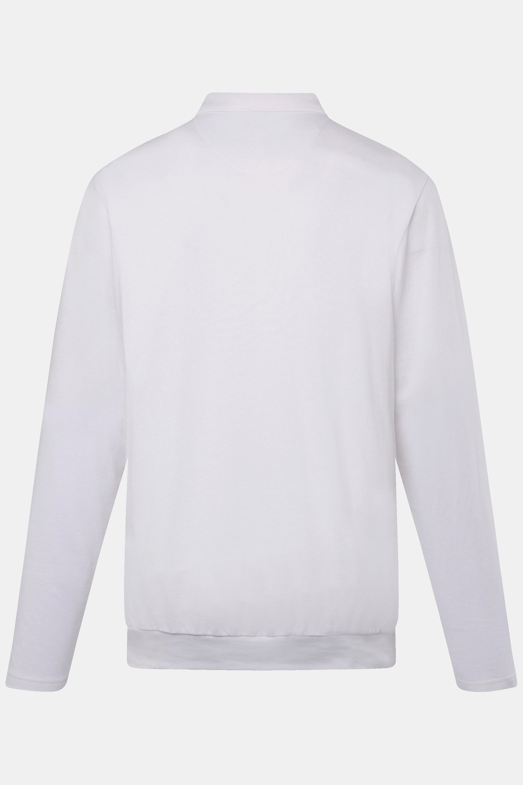Men Plus Poloshirt Poloshirt Bauchfit Basic Piqué Langarm