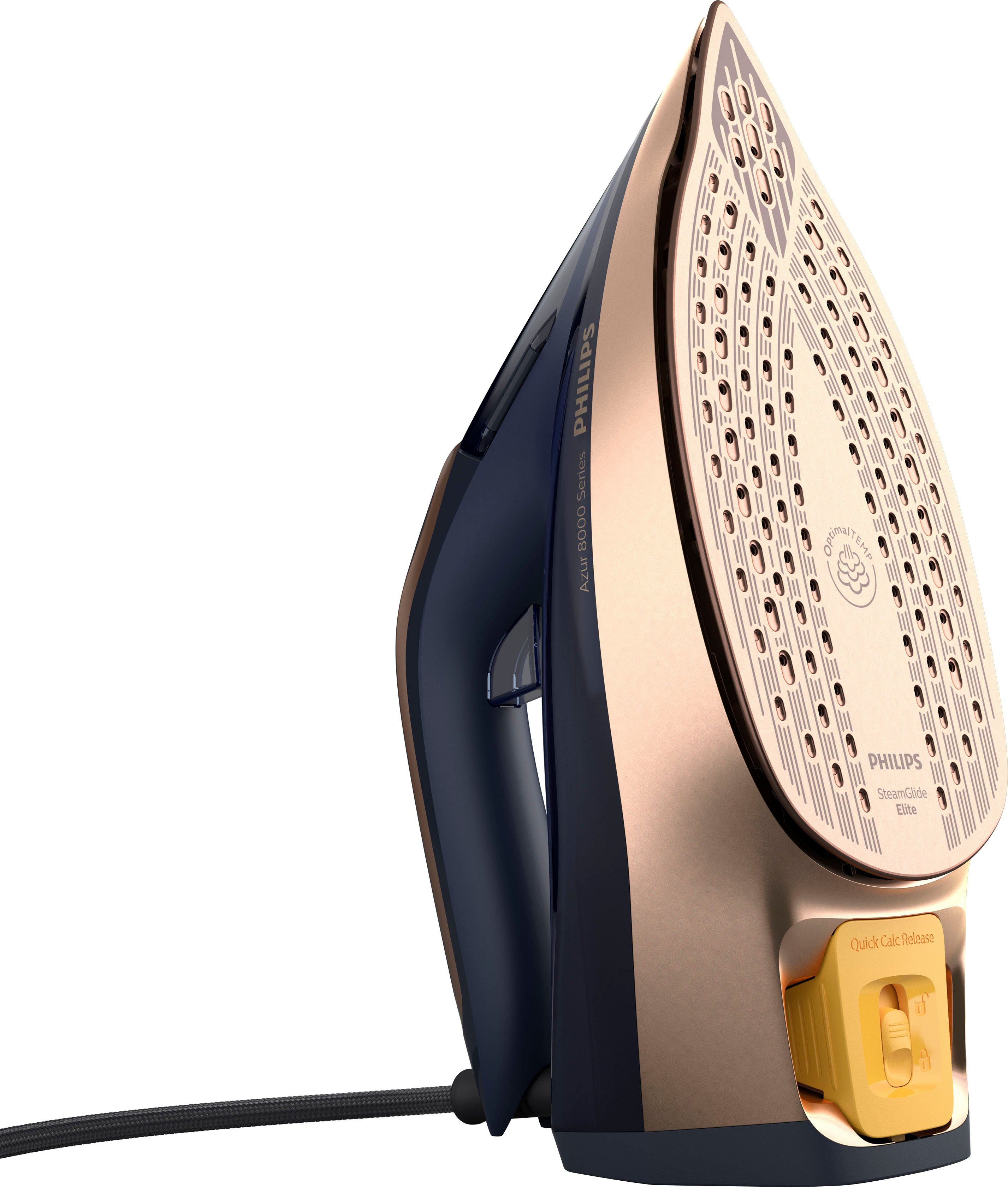 Philips Dampfbügeleisen DST8050/20 8000 Series, 3000 W, SteamGlide Elite Bügelsohle, mit 350 ml Wassertank und 260 g Dampfstoß – Bild 2 von 5