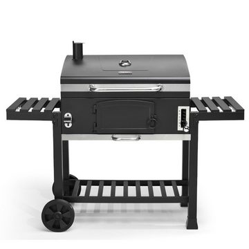 TAINO Holzkohlegrill HERO XXL Smoker, regelbarer Ventile, Klappbare Seitentische