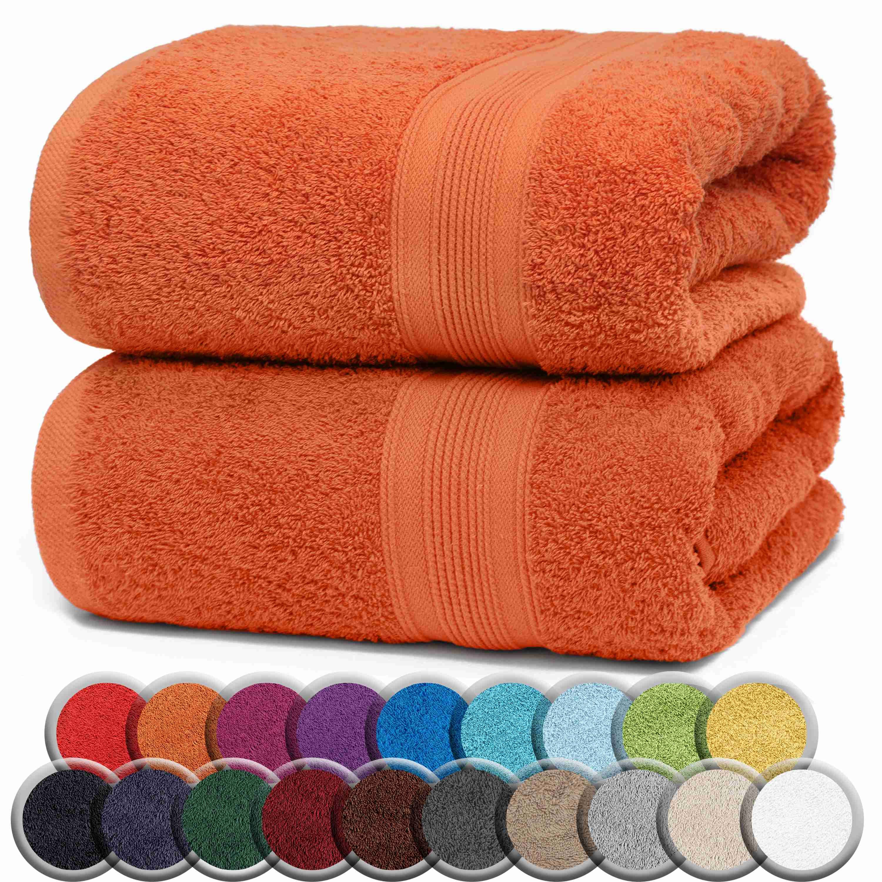 NatureMark Badetuch 2er-Set Frottier Badetücher 100x150cm, 100% Baumwolle (2-St), Premium Qualität, BADETUCH, Bade-Handtuch, 100x150cm