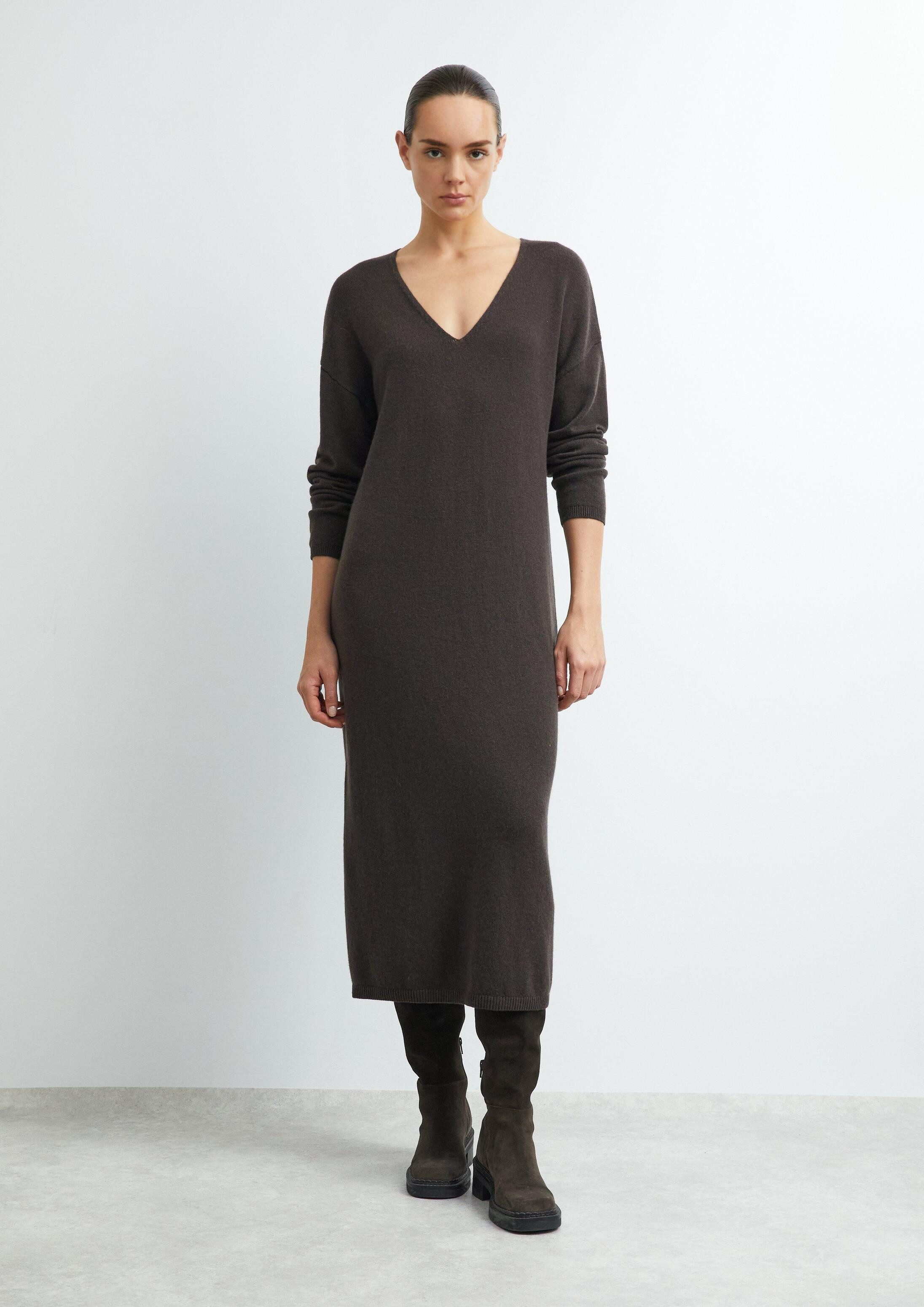 comma Midikleid Kleid Oversized Strickkleid aus Wollmix