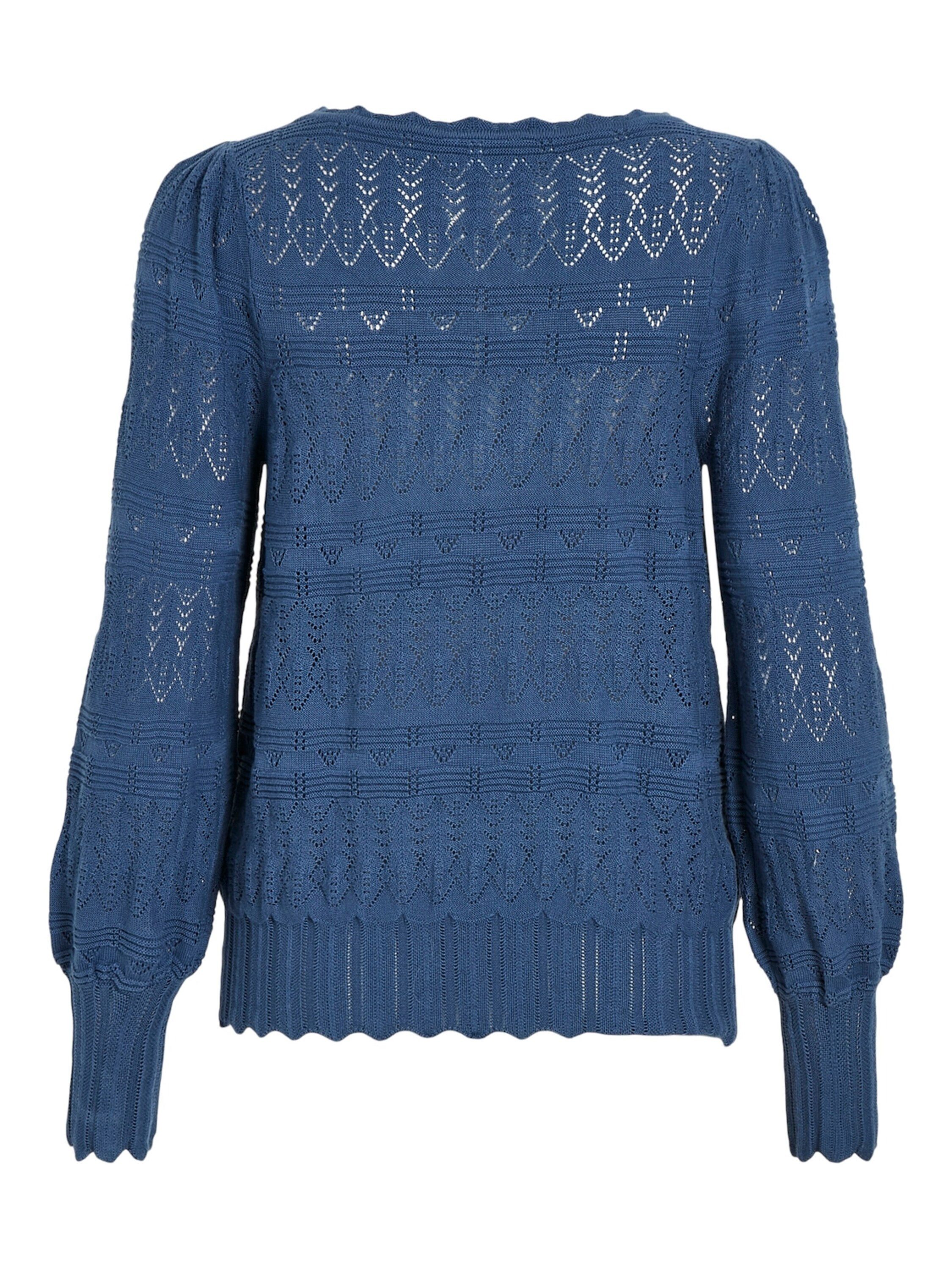 Vila Strickpullover VIVO (1-tlg) Lochmuster