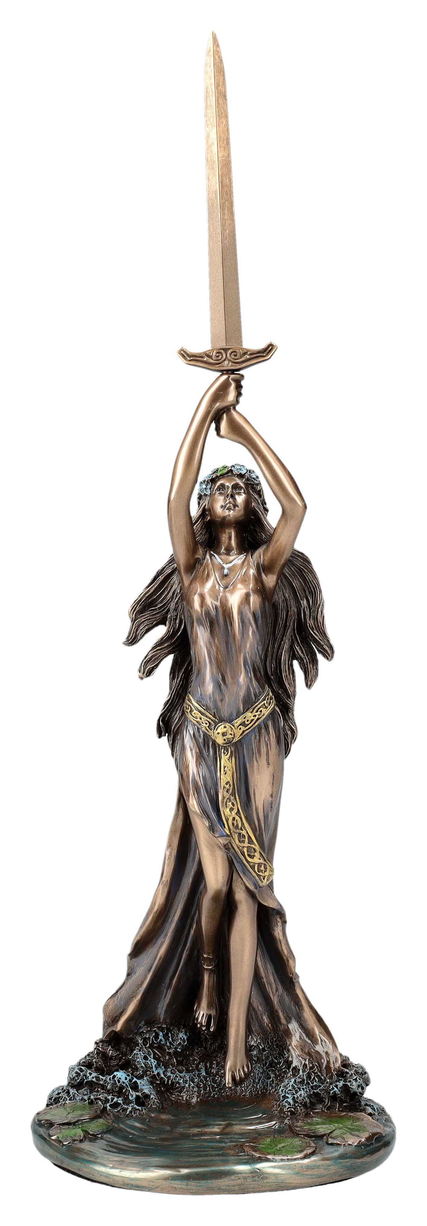 Figuren Shop GmbH Dekofigur Lady of the Lake Figur – Excalibur Statue Veronese Dekofigur 33 cm
