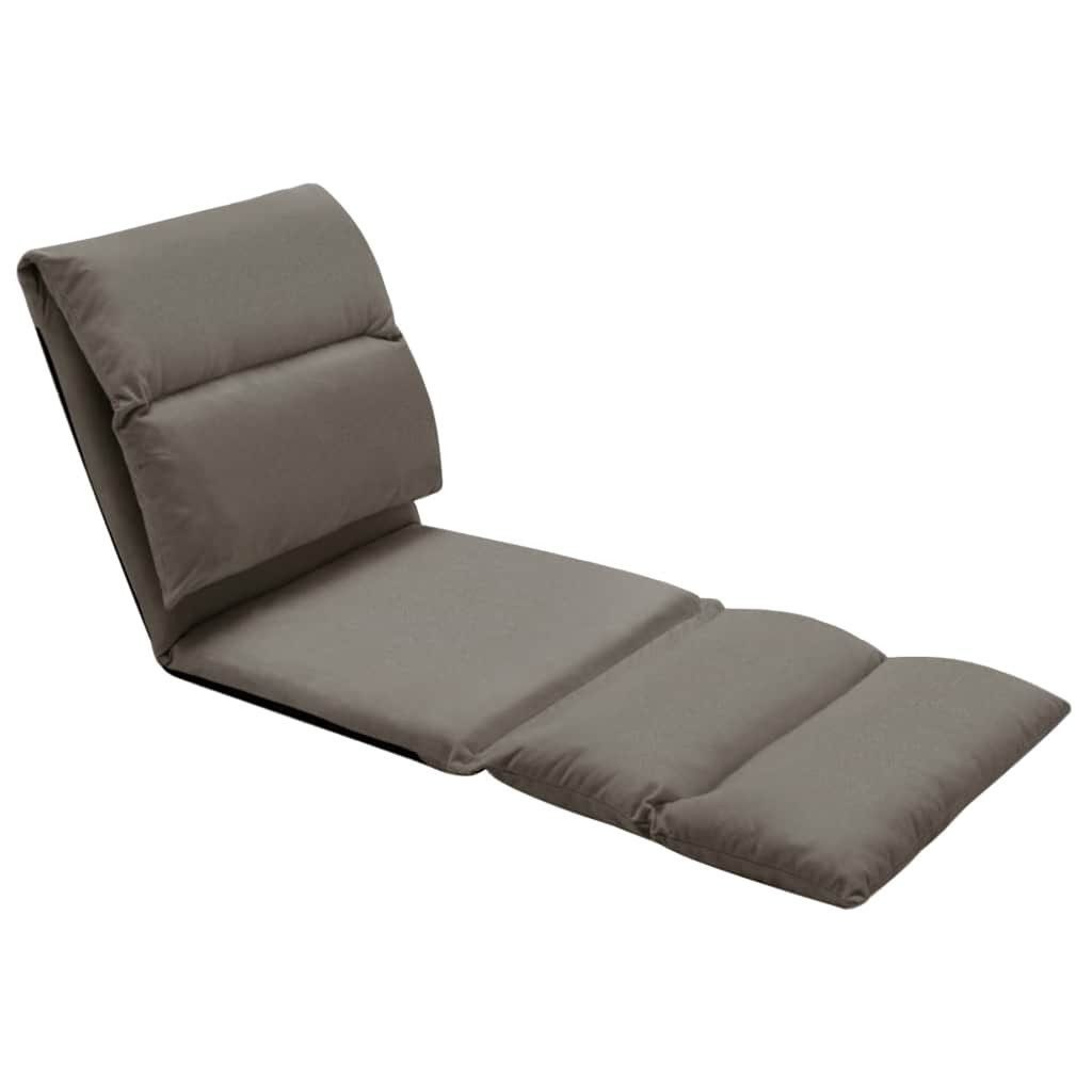 vidaXL Chaiselongue Bodenstuhl Faltbar Dunkelgrau Mikrofaser, 1 Teile