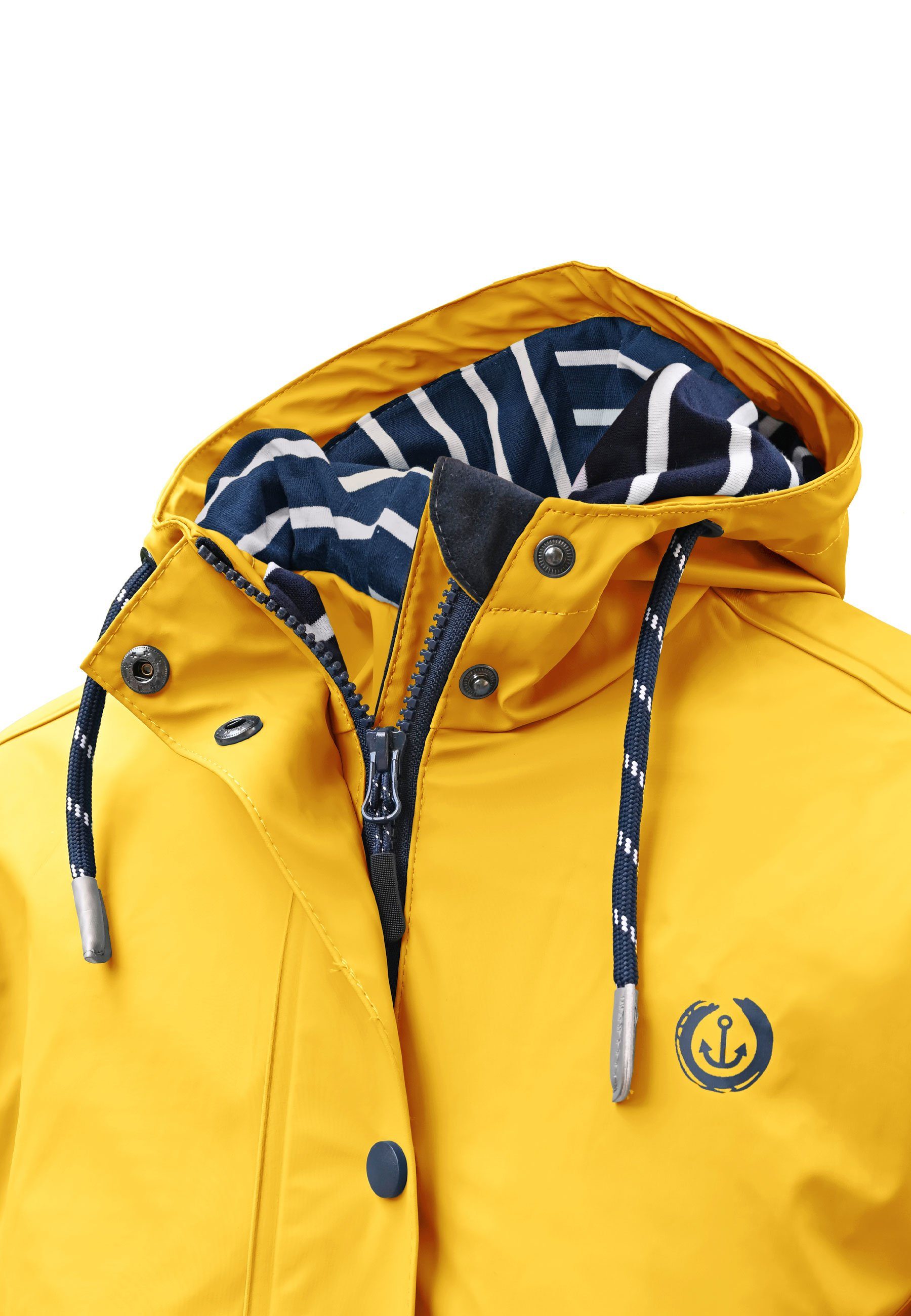 MADSea Regenjacke Friesennerz Gelb wasserdichter Regenmantel im maritimen Friesennerz Style