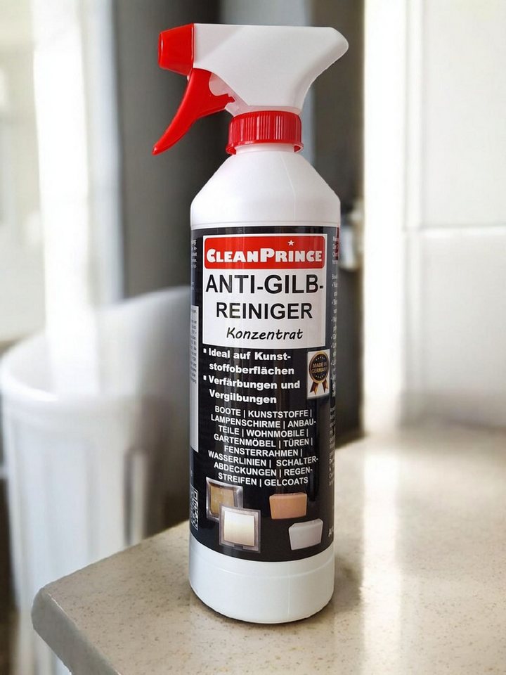 CleanPrince Anti-Gilb-Reiniger, für Gelcoat Caravan Boot Kunststoffe Reinigungsspray (Innen- und Außenbereiche)
