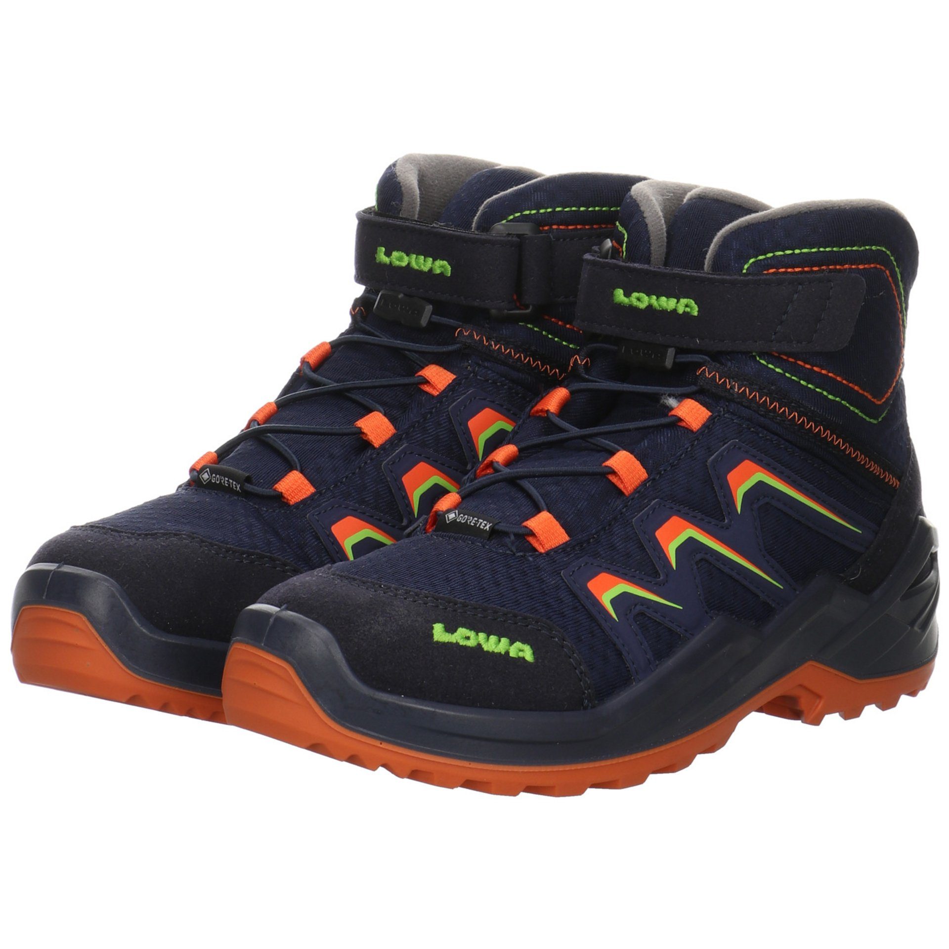 Lowa Jungen Stiefel Stiefel Warm Textil GTX Boots Schuhe navy/orange Maddox