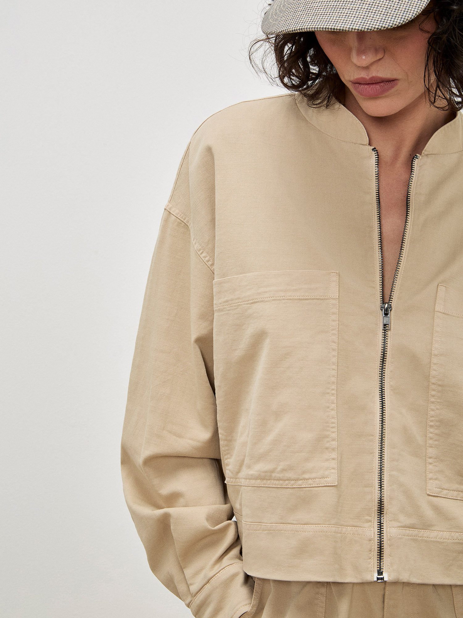 Apricot Bomberjacke Bomberjacke mit weiten Armen