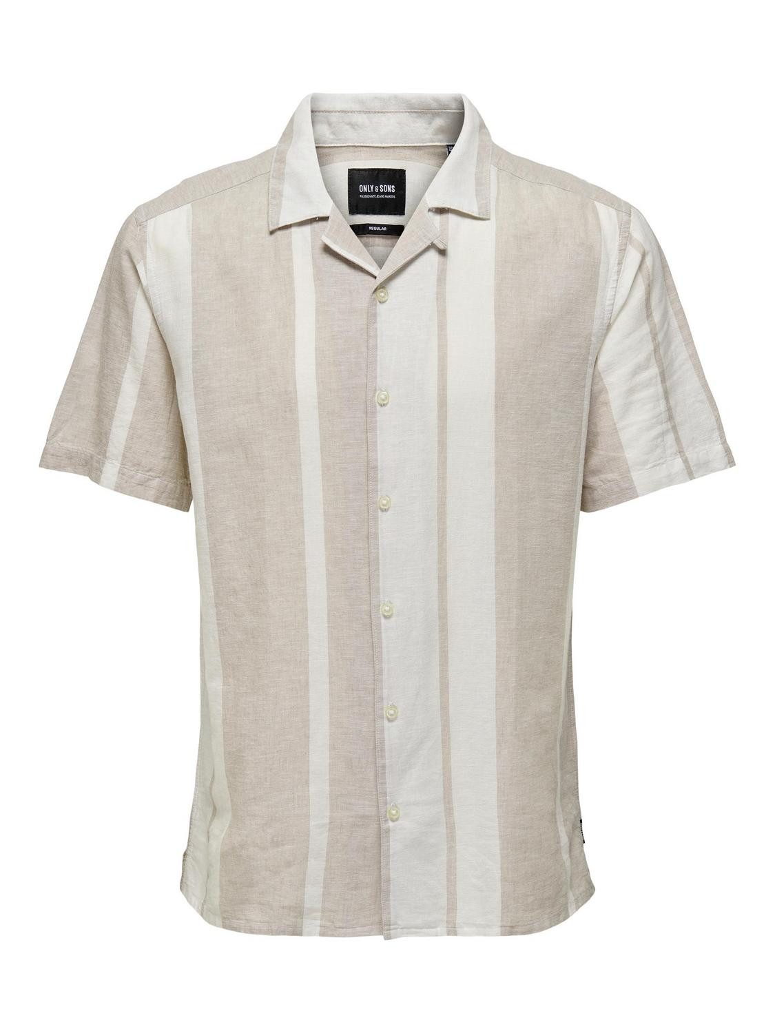 Only & Sons Blusenshirt ONSCAIDEN LIFE STRIPE RES LINENBLEN
