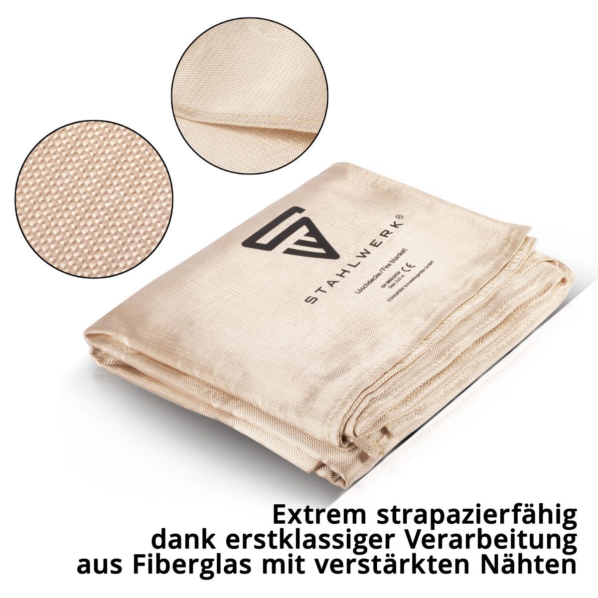 STAHLWERK Schutzwand Löschdecke 200 x 200 cm Fiberglas DIN EN 1869:2019 (Set, 1 St., Einzelartikel), erstklassig verarbeitet