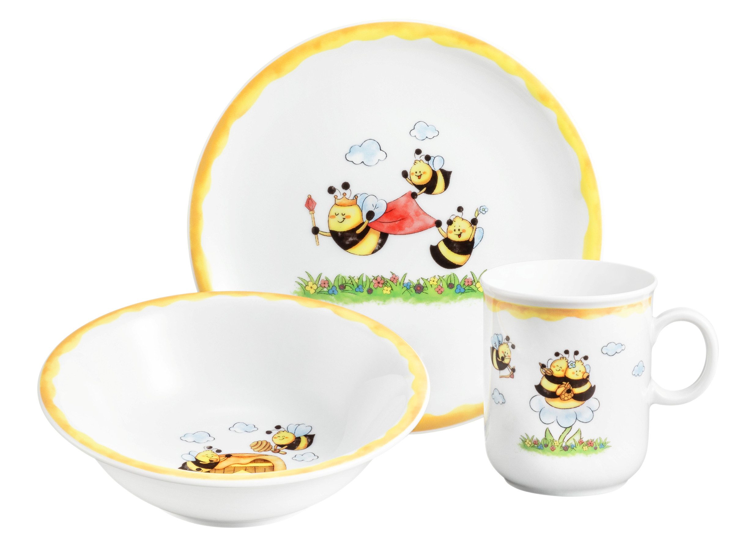 Kindergeschirr-Set Compact Fleißige Bienchen