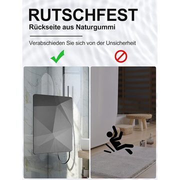 Badematte Badematte Rutschfester Badezimmerteppich - 40x60cm (Grau, Modern) FELIXLEO, Naturgummi, Mikrofasern