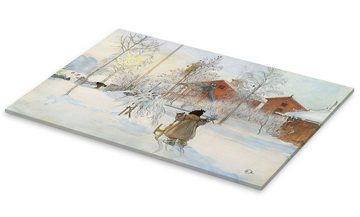 Posterlounge Acrylglasbild Carl Larsson, Hof und Waschhaus, Malerei