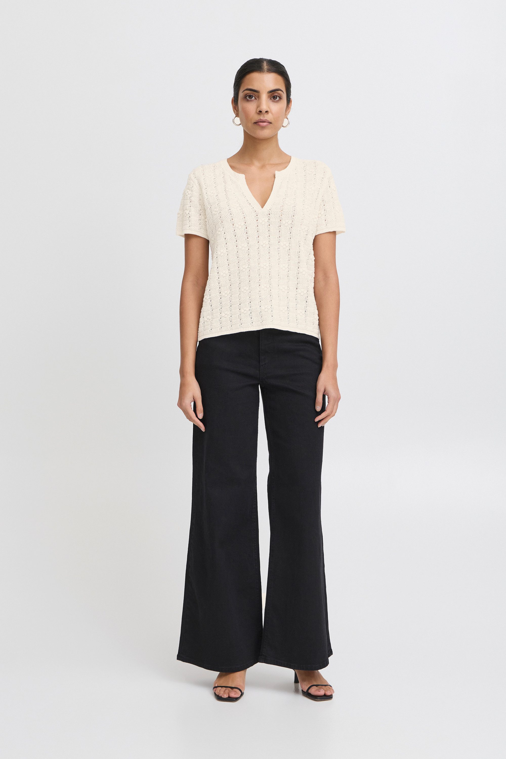 Ichi Blusentop Kurzarm-Bluse IHDOTTIES