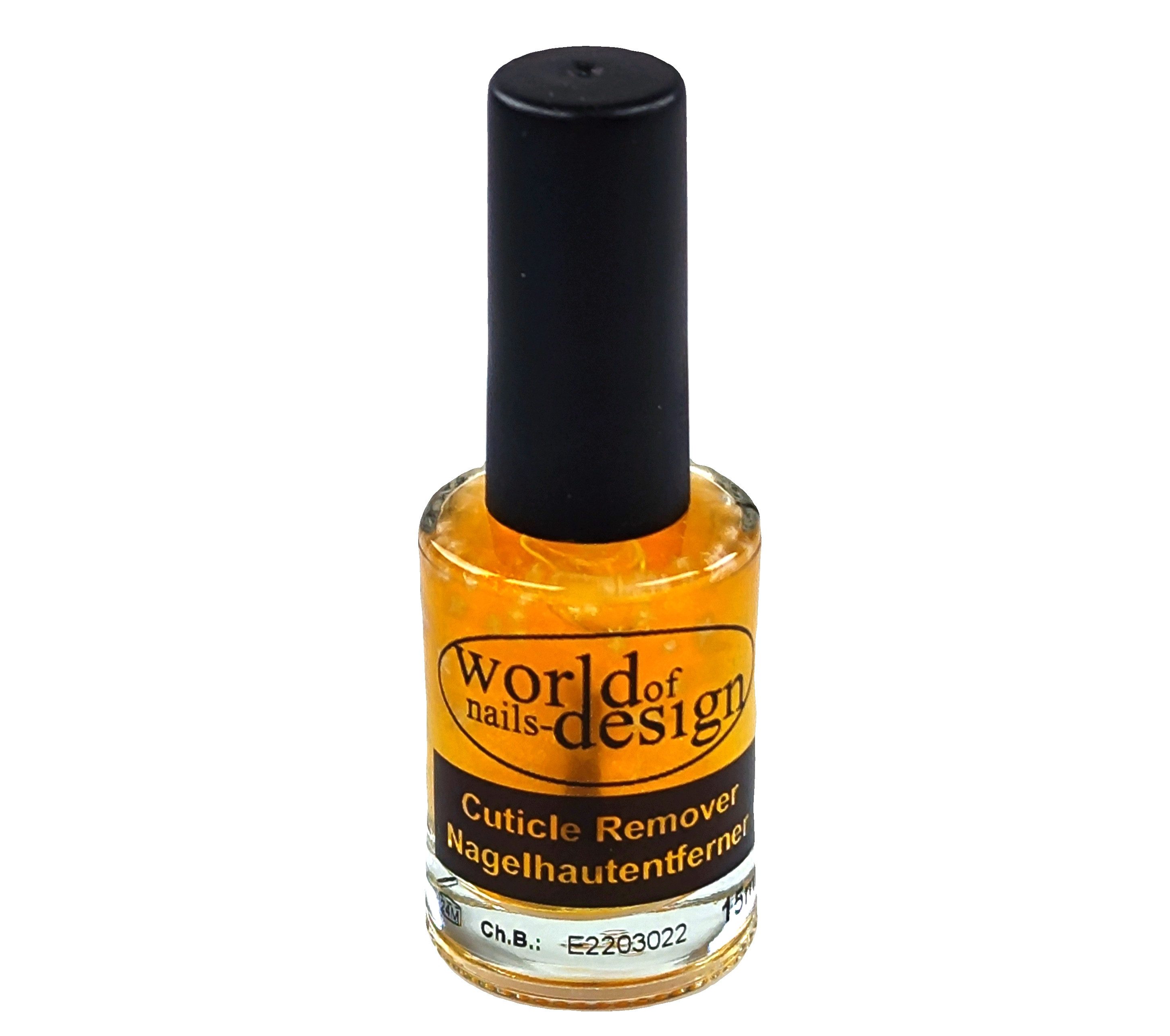 World of Nails-Design Nageldesign Zubehör Nagelhaut Entferner, Cuticle Remover Orange 15ml, sanft und schonend
