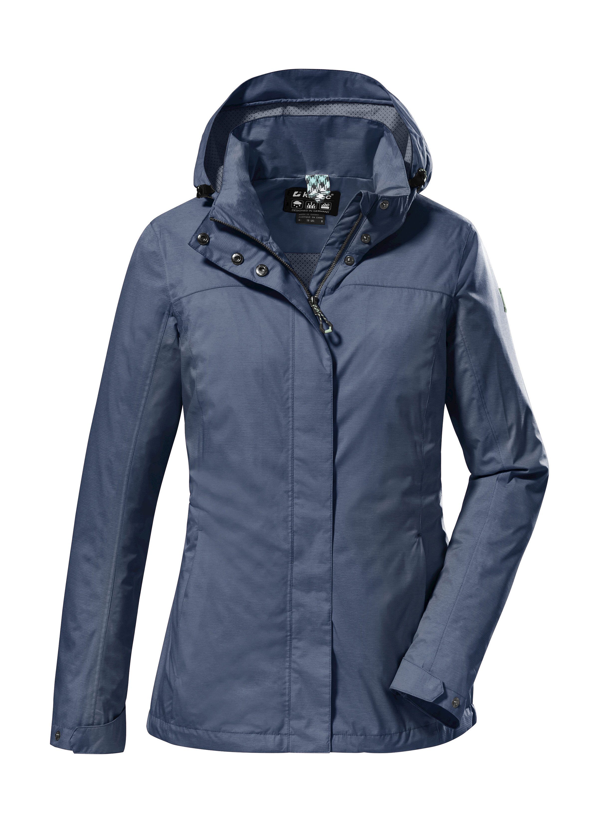 Killtec Outdoorjacke KOS 131 WMN JCKT 100% wasser- und winddicht, abzippbare Kapuze, verstellbare Bündchen
