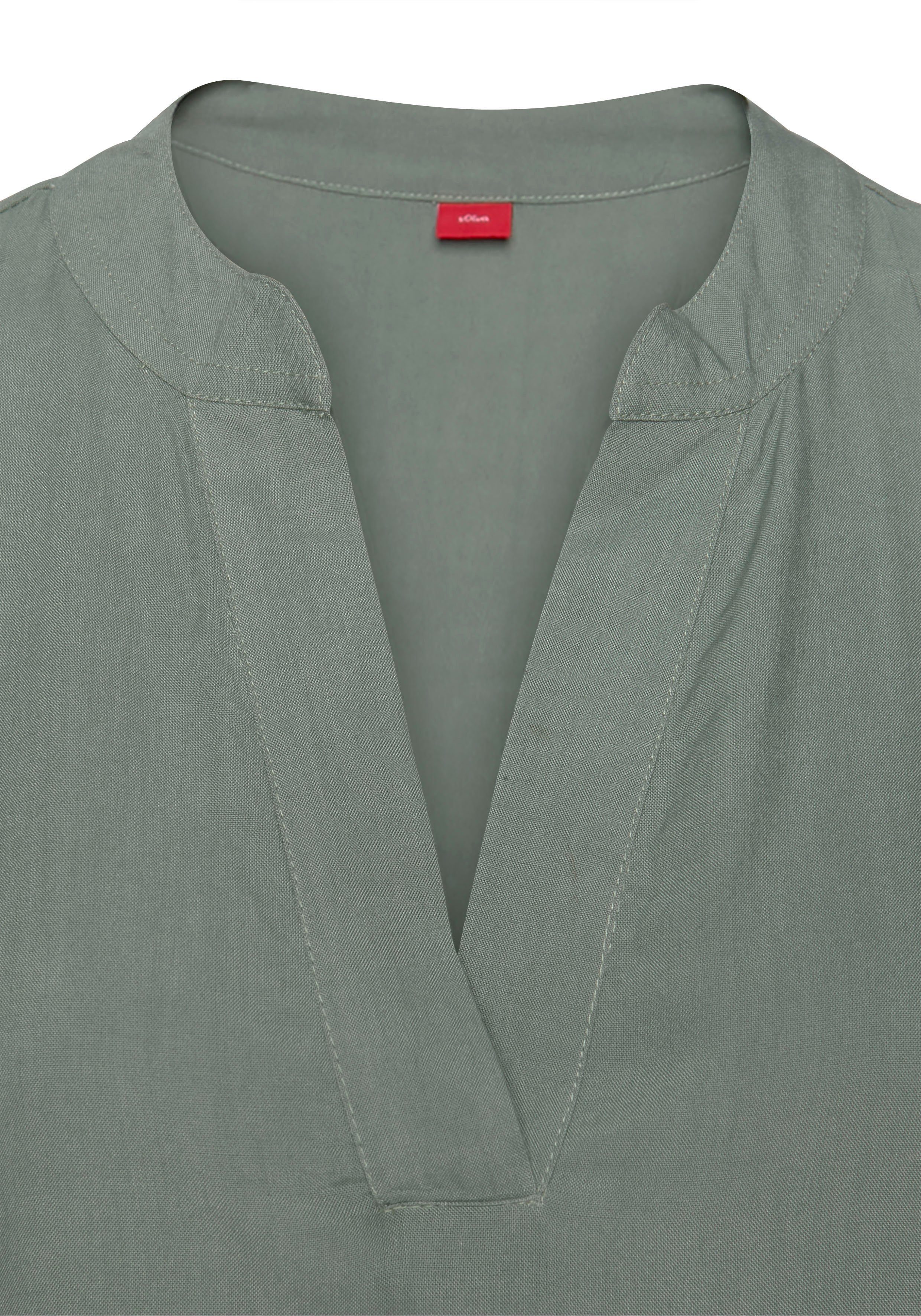 s.Oliver Blusenkleid mit Volant am Rock luftiges Tunikakleid, Sommerkleid,leichtes Strandkleid,Cover-up, Basic