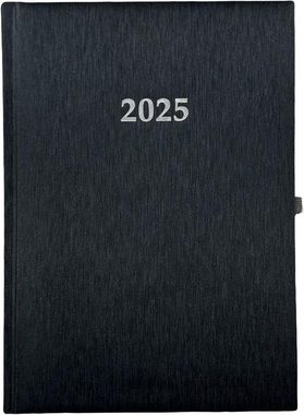 ADINA Stehsammler 2025 ADINA Buchkalender Chefplaner A5 anthrazit-metallic 1 Tag 1 Seite