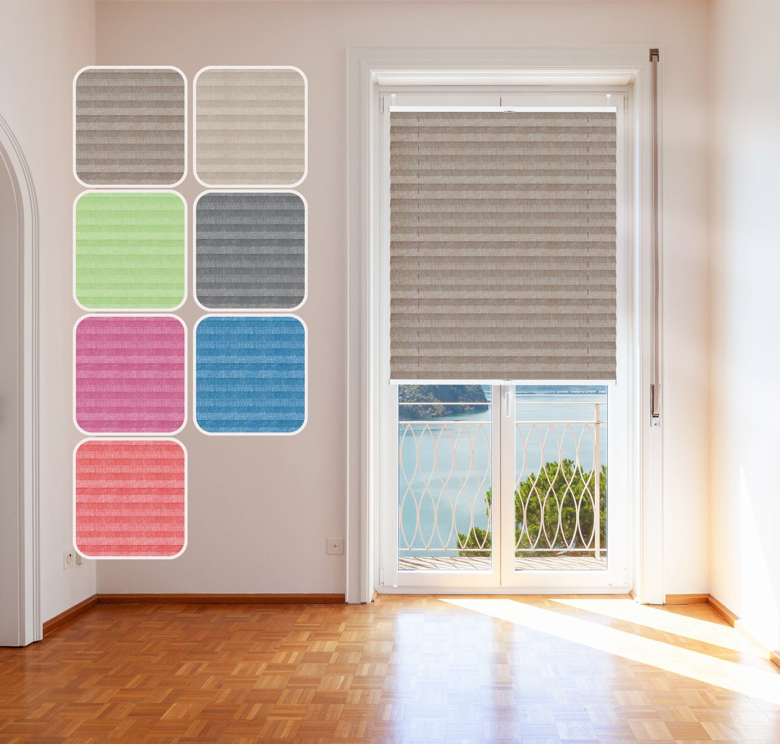 DomDeco Plissee Ohne Bohren Grau-Braun 50x120cm günstig online kaufen