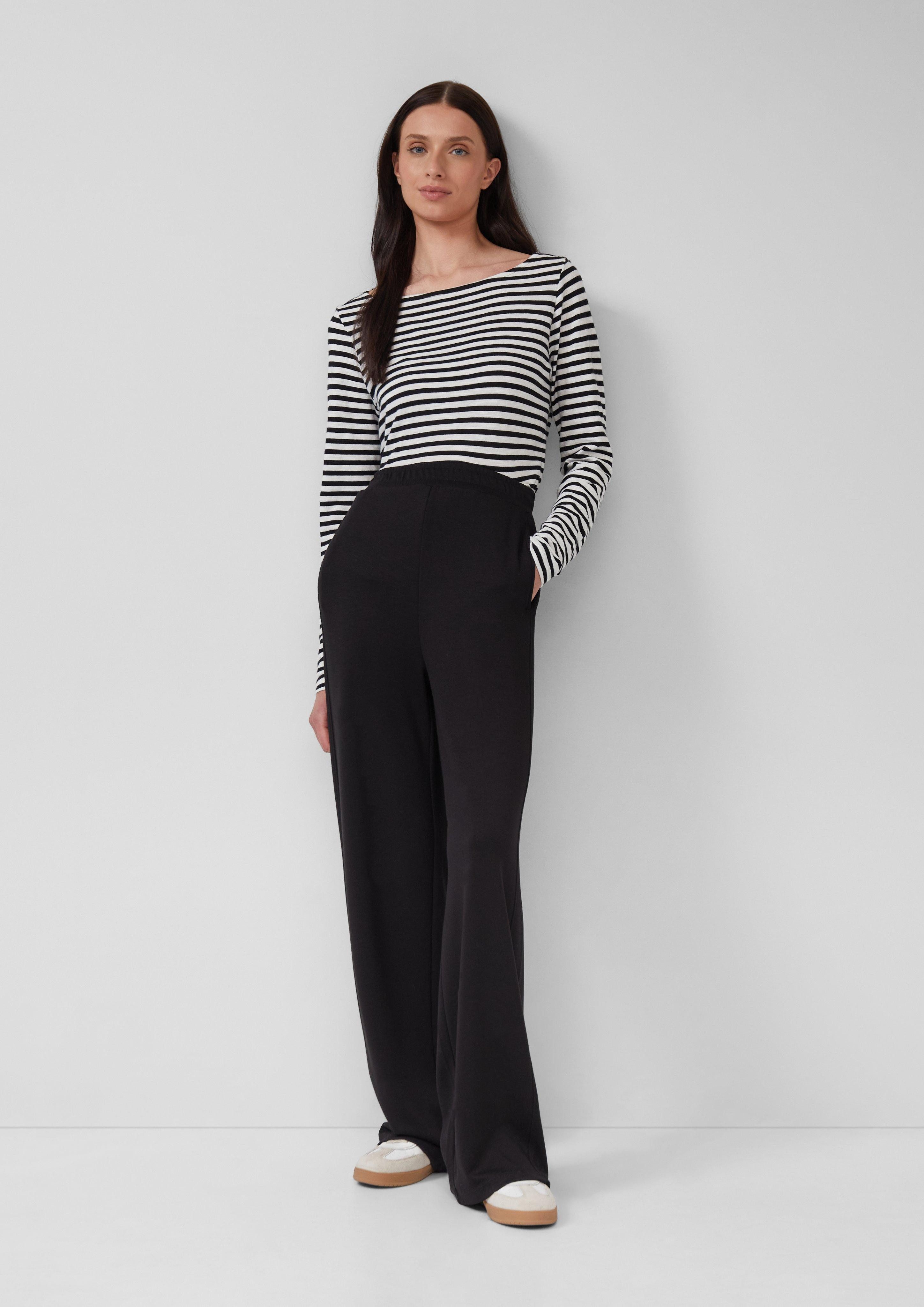 s.Oliver Stoffhose Scuba-Jogpants mit Wide Leg günstig online kaufen