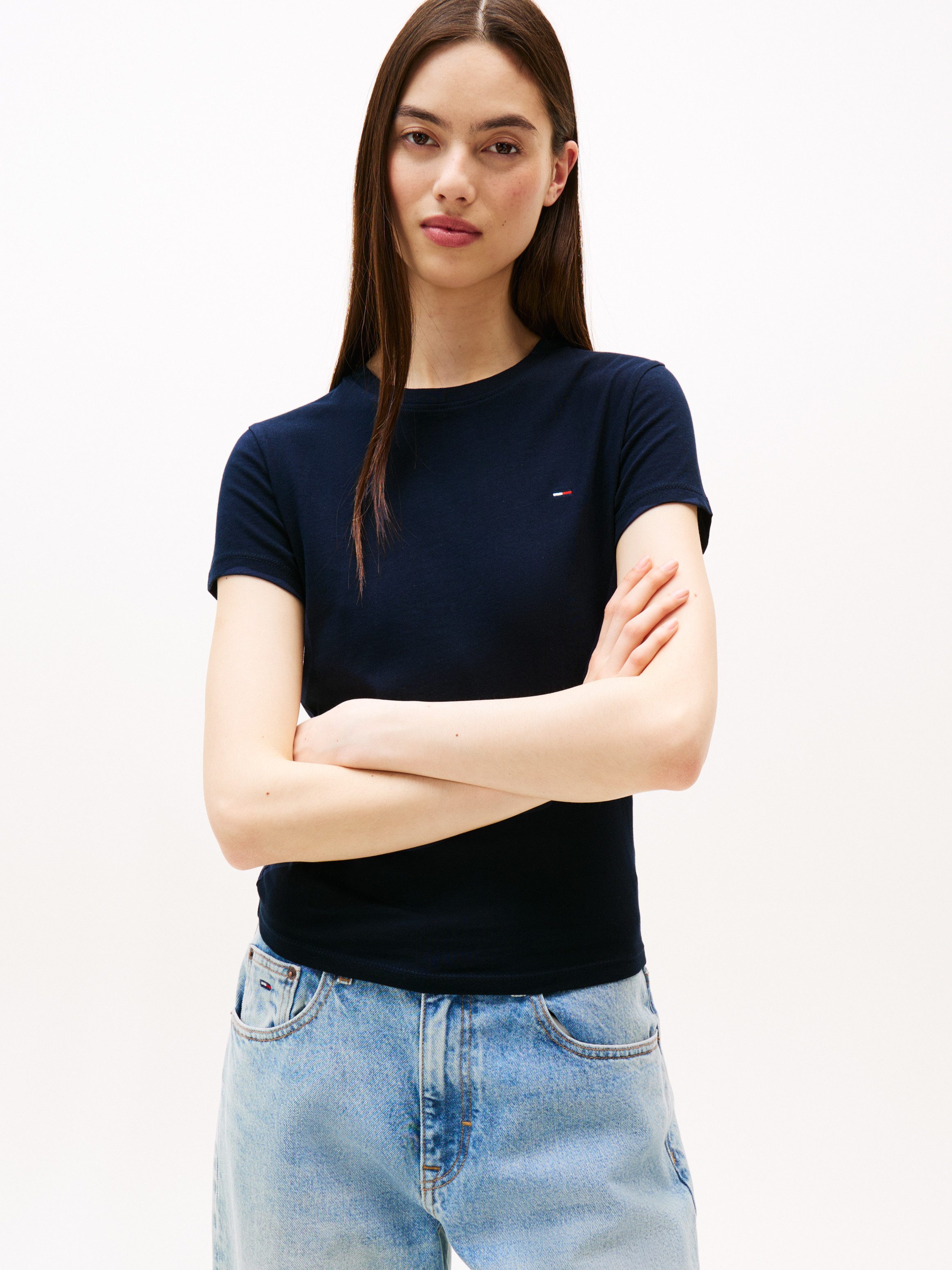 Tommy Jeans T-Shirt TJW 2PACK C-NECK TEE (Packung, 2-tlg., 2er) mit Logo-St günstig online kaufen