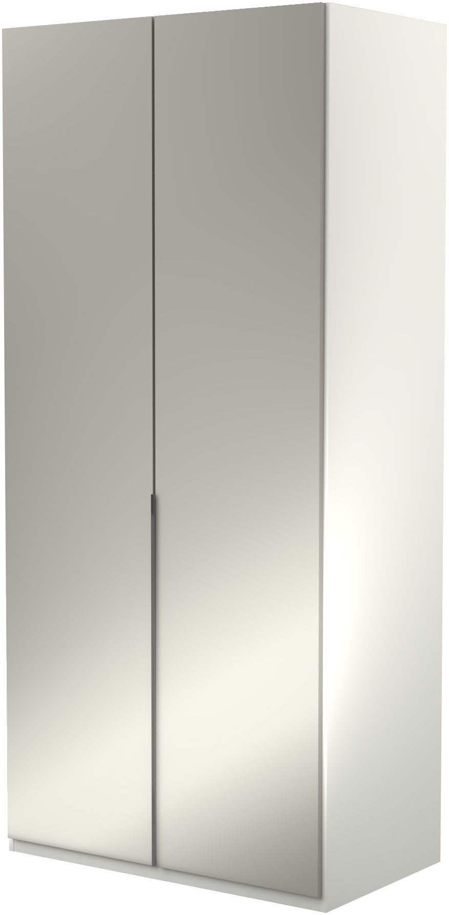 Musterring Kleiderschrank San Diego, Kleiderschrank, Schrank, Garderobe, mit Glastüren (1-St., weiß, Türen gedämpft, 2 Höhen, mehrere Breiten, MADE IN GERMANY) 2-türig (gedämpft), 2 Böden, 1 Kleiderstange, Chromgriffe