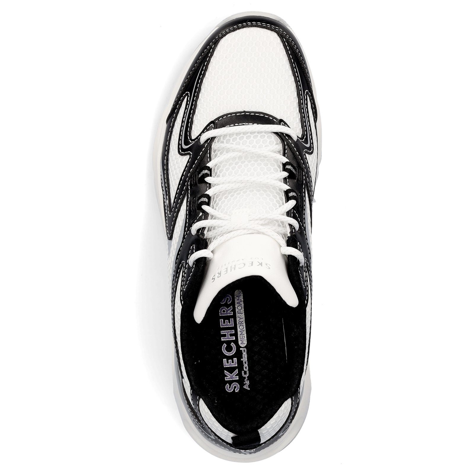 (20203213) Damen weiß Tres-Air weiß Skechers Skechers schwarz Sneaker schwarz Sneaker